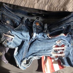 American Flag Pocket Short Shorts